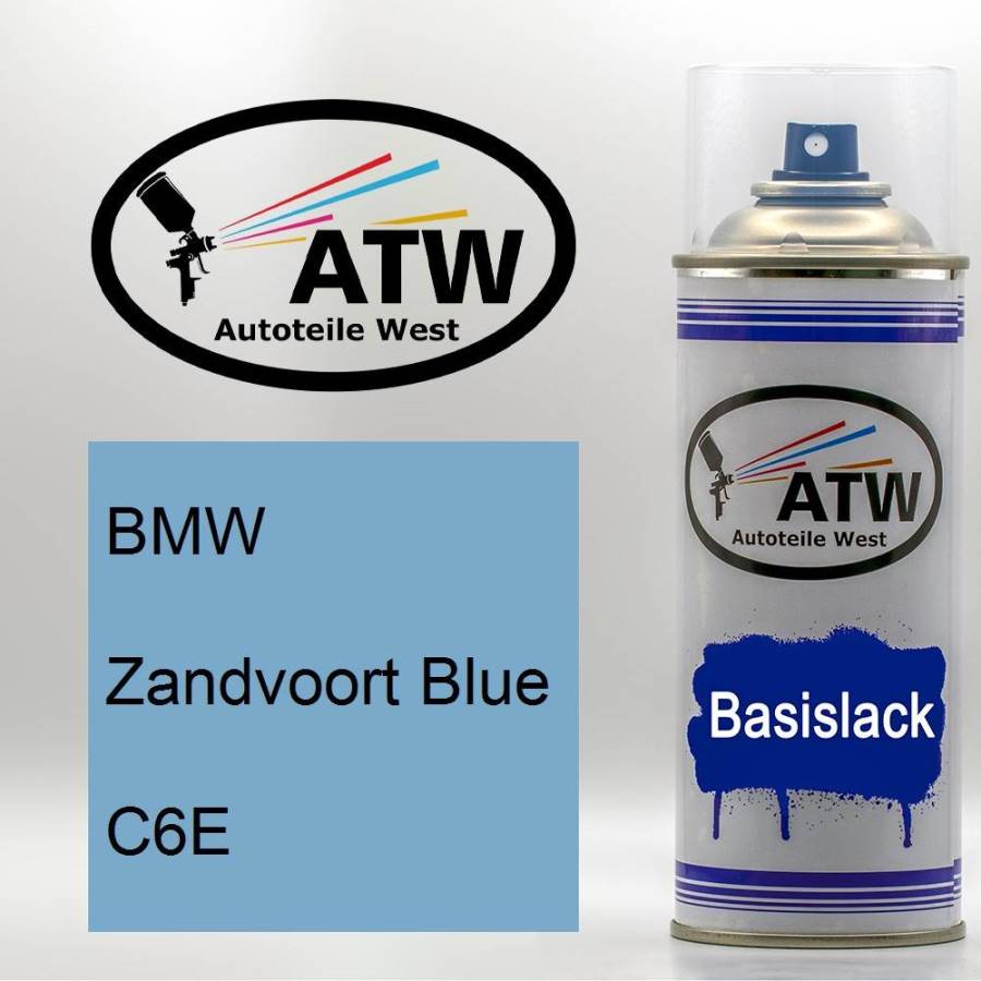 BMW, Zandvoort Blue, C6E: 400ml Sprühdose, von ATW Autoteile West.